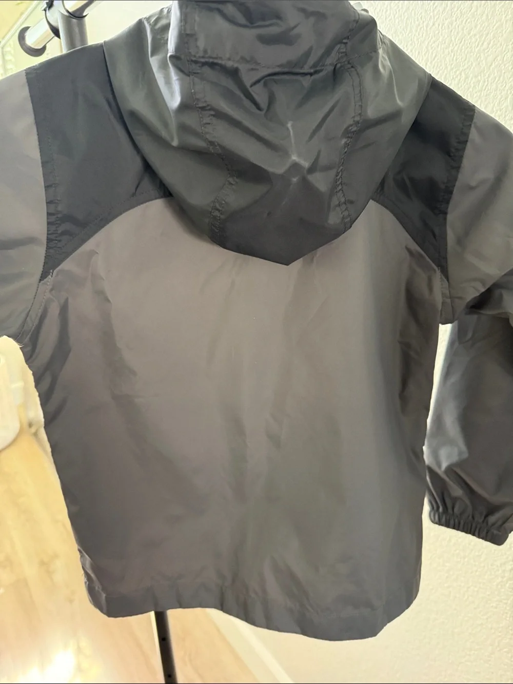 Columbia Black & Gray Kids' Hooded Jacket with Yellow Zipper